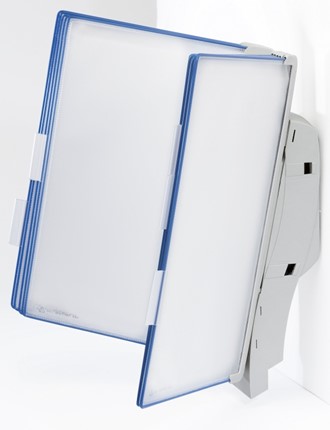Veggstativ TARIFOLD T-office blå lommer