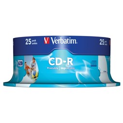 CD-R VERBATIM 700MB 52X print spind (25)