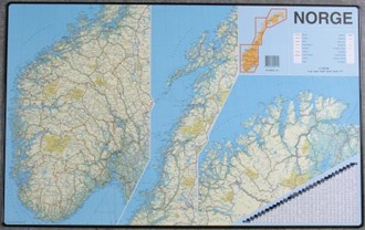 Skriveunderlag ESSELTE 41x64 Norgeskart