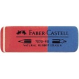 Viskelær FABER CASTELL 7070 rød/blå