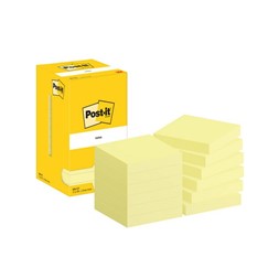 POST-IT® notatblokk 654CY 76x76mm gul(12)